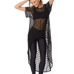 Blackmilk SHEER SPOT WATERFALL TOP